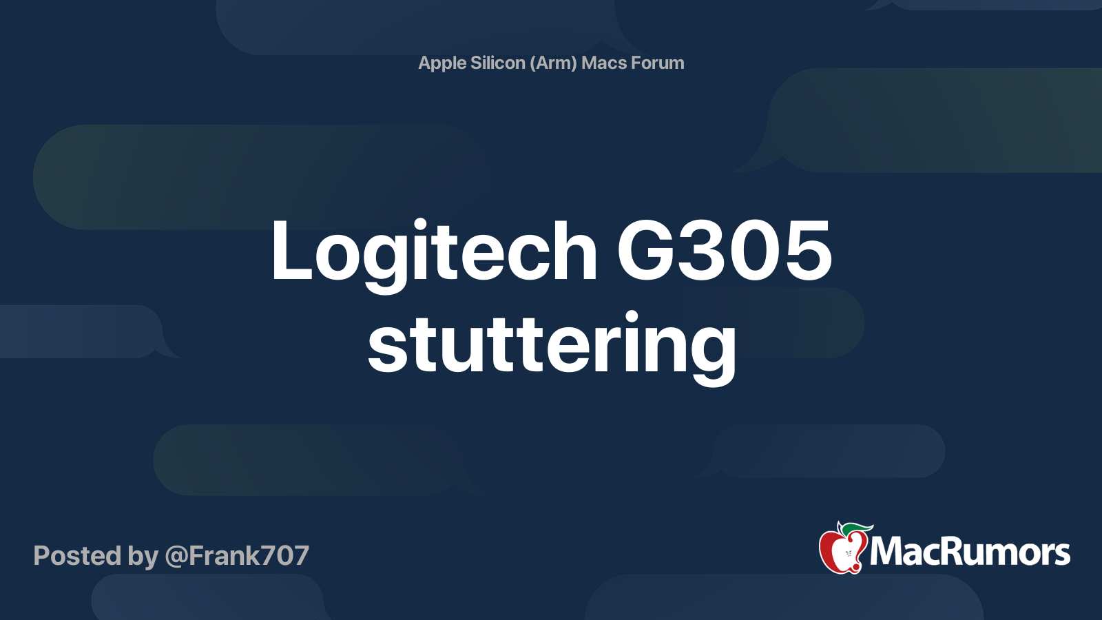 Logitech G305 stuttering MacRumors Forums