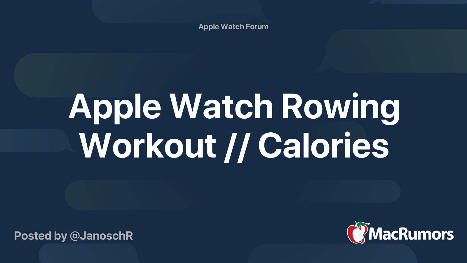 Rowing workout apple discount watch