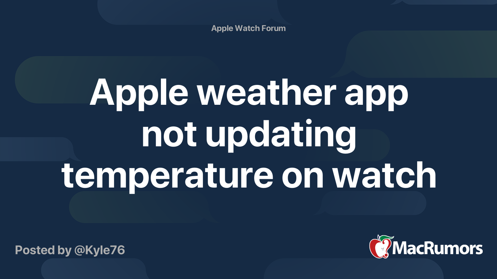 Apple weather app not updating temperature on watch | MacRumors Forums