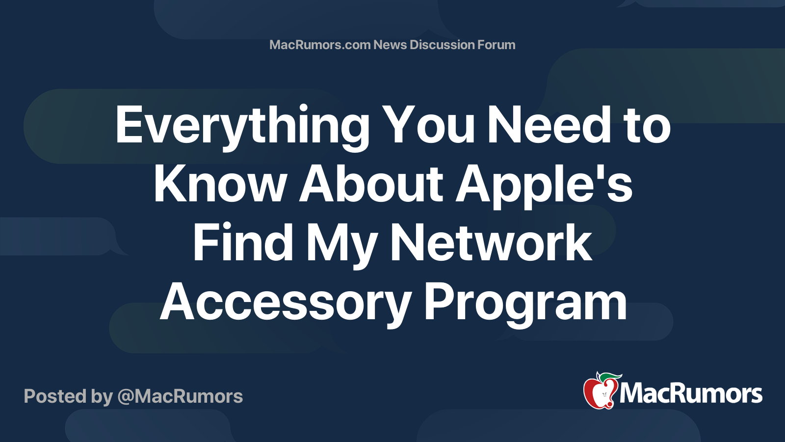 Everything You Need to Know About Apple's Find My Network Accessory ...
