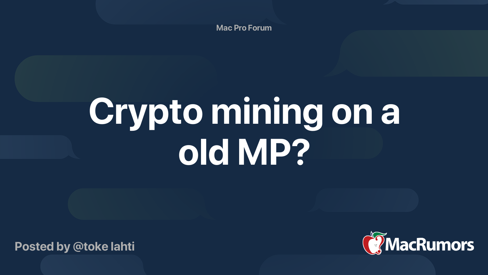 crypto mining on mac mini