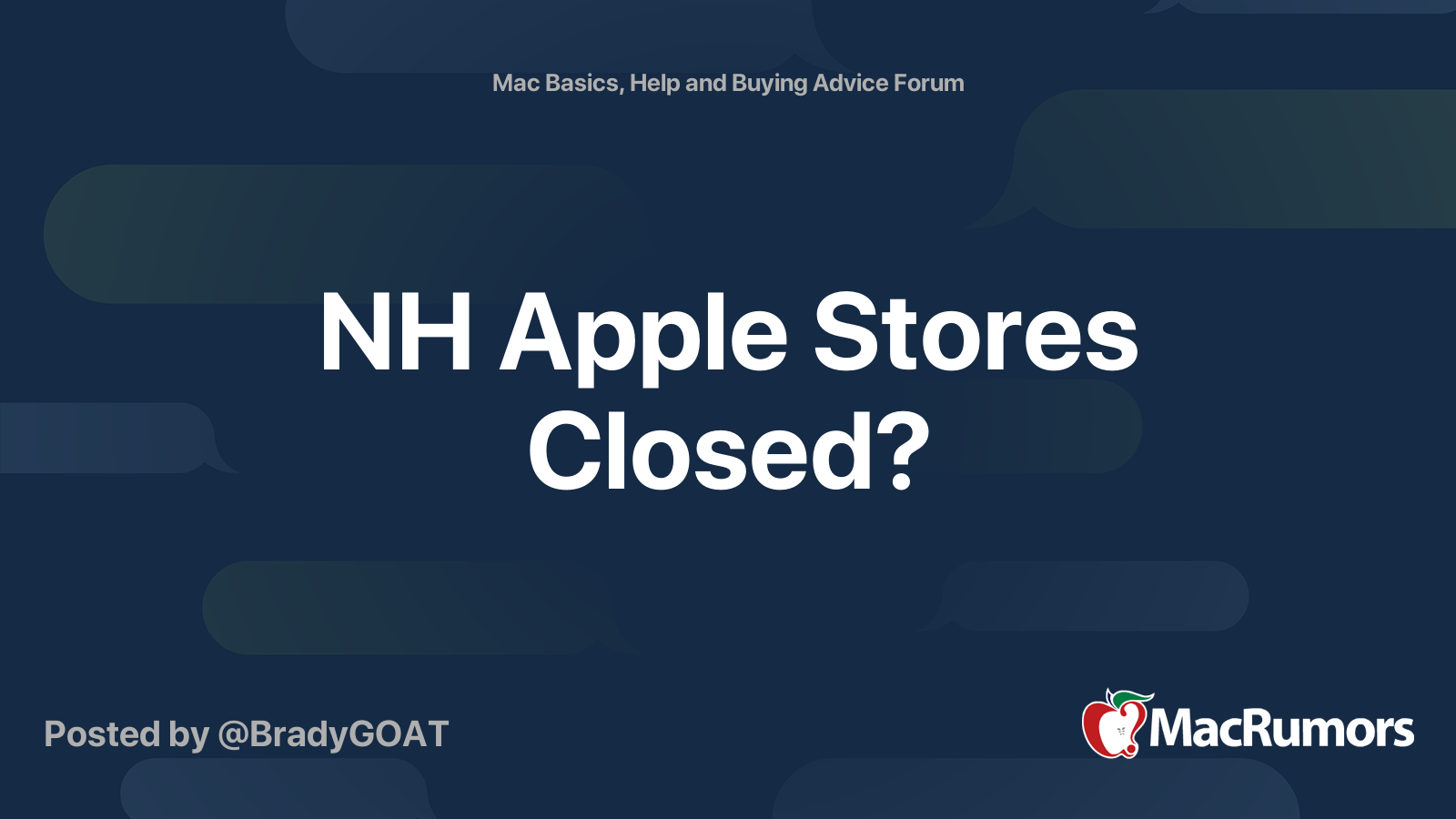NH Apple Stores Closed? MacRumors Forums