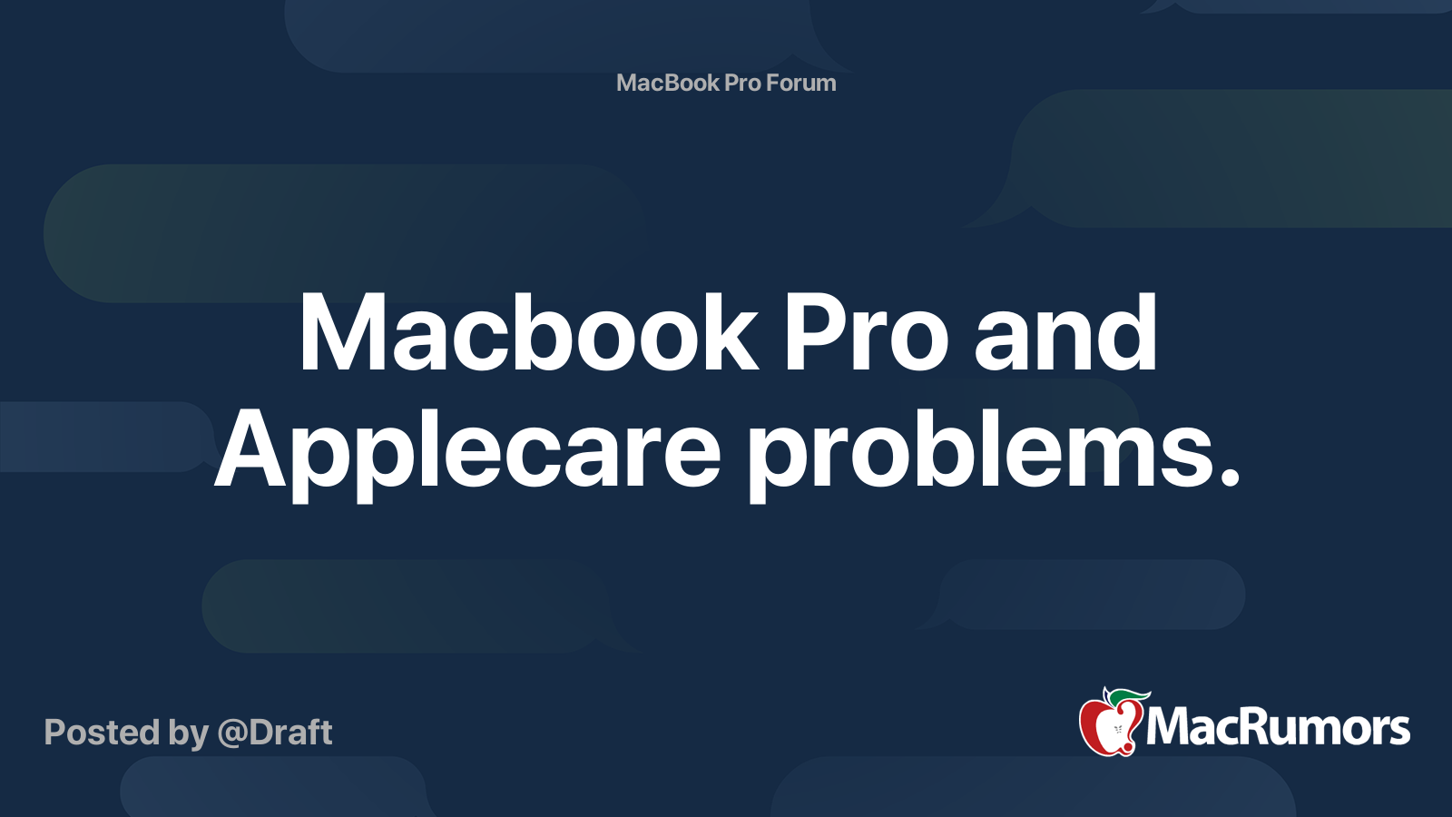 Macbook Pro and Applecare problems. MacRumors Forums