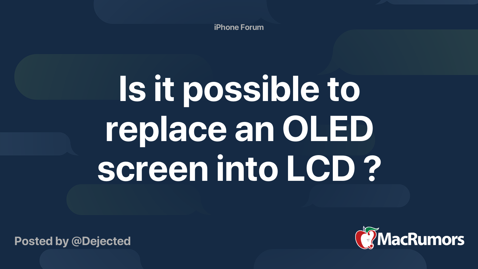 Now you can replace your iPhone's OLED screen with an LCD one for