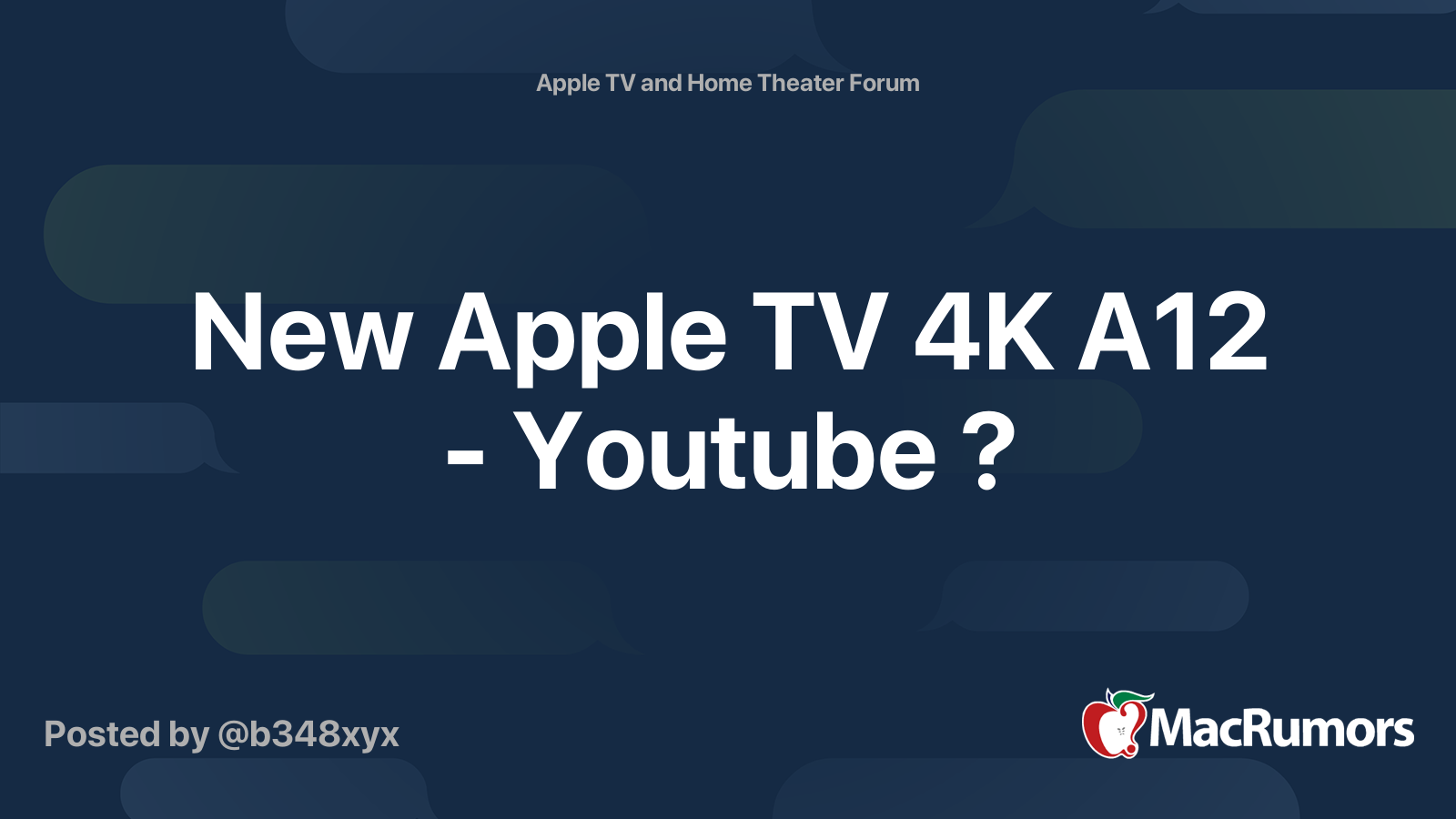 New Apple Tv 4k A12 Youtube Macrumors Forums