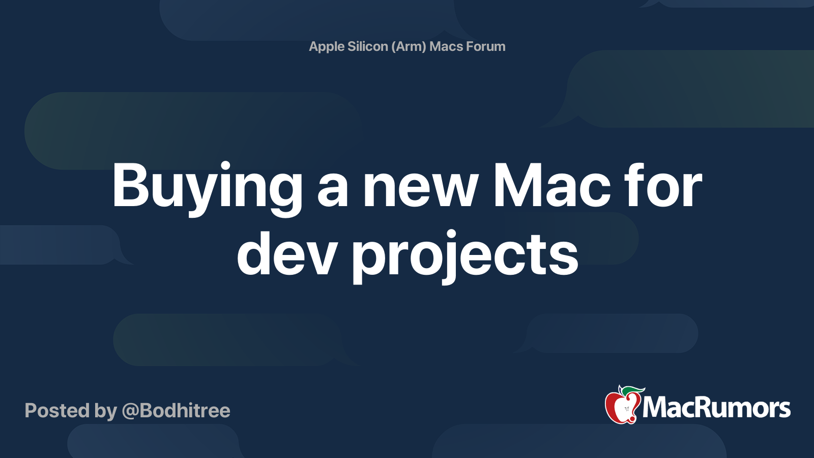 Buying A New Mac For Dev Projects Macrumors Forums