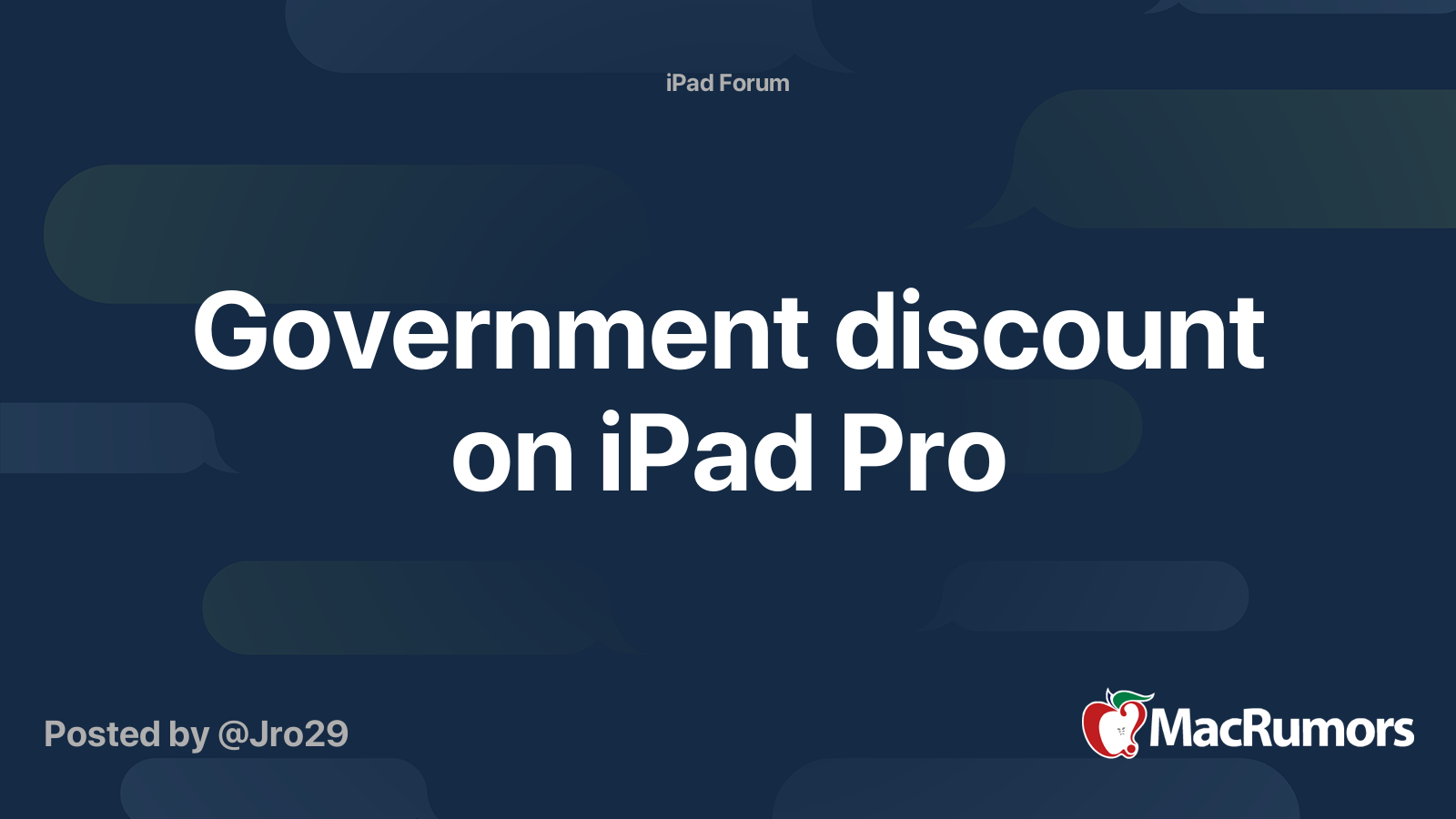 government discount ipad