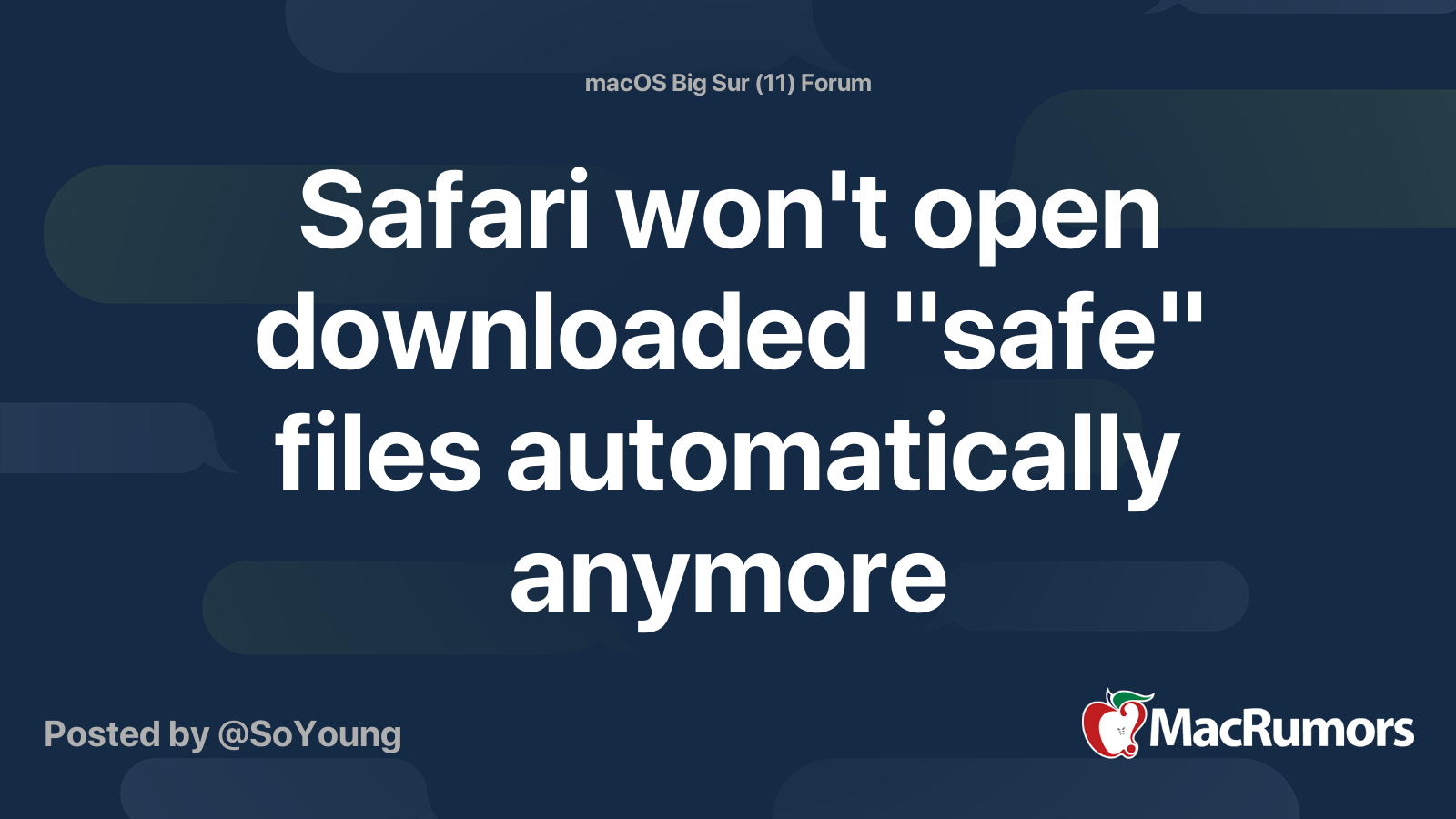 Safari won't open downloaded "safe" files automatically anymore