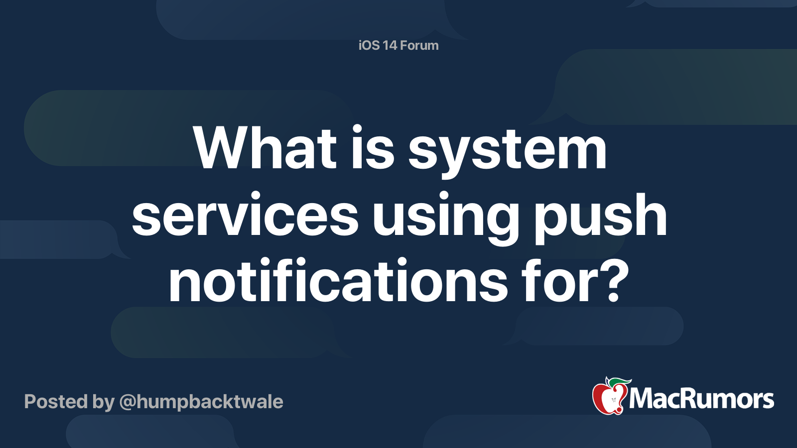  What Is System Services Using Push Notifications For MacRumors Forums