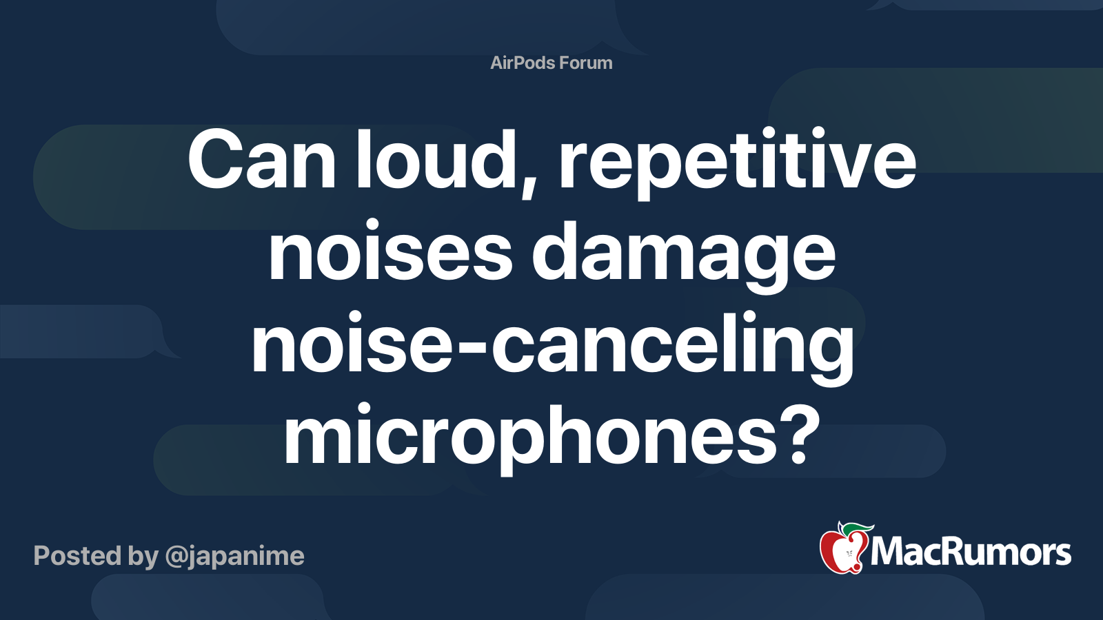 Can loud, repetitive noises damage noisecanceling microphones