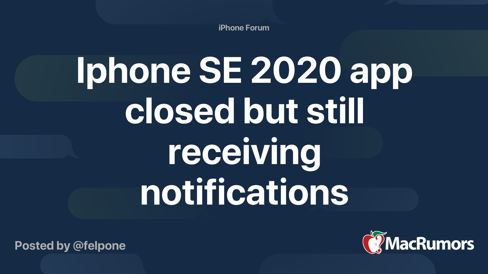 Iphone SE 2020 app closed but still receiving notifications