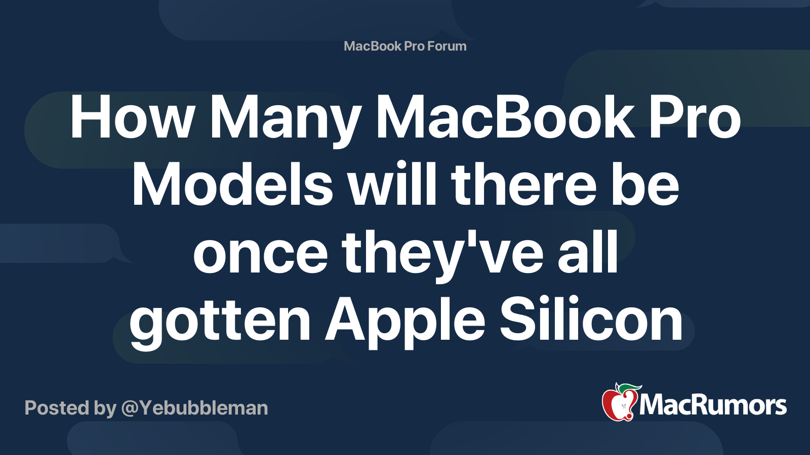 How Many MacBook Pro Models will there be once they've all gotten Apple