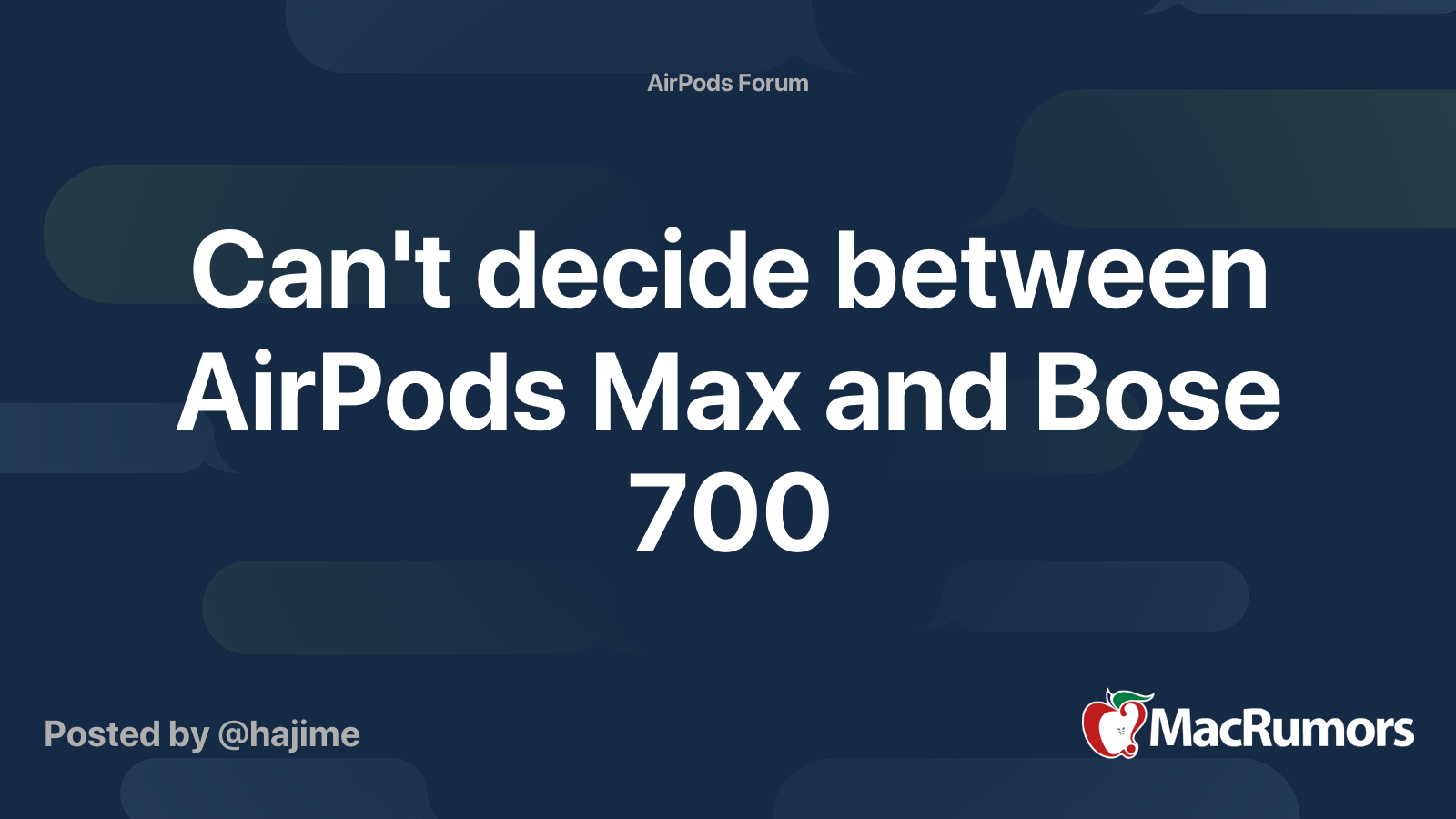 Airpod max discount vs bose 700