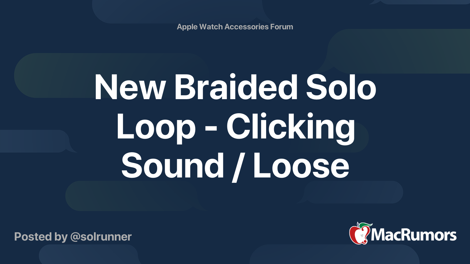 braided solo loop swimming