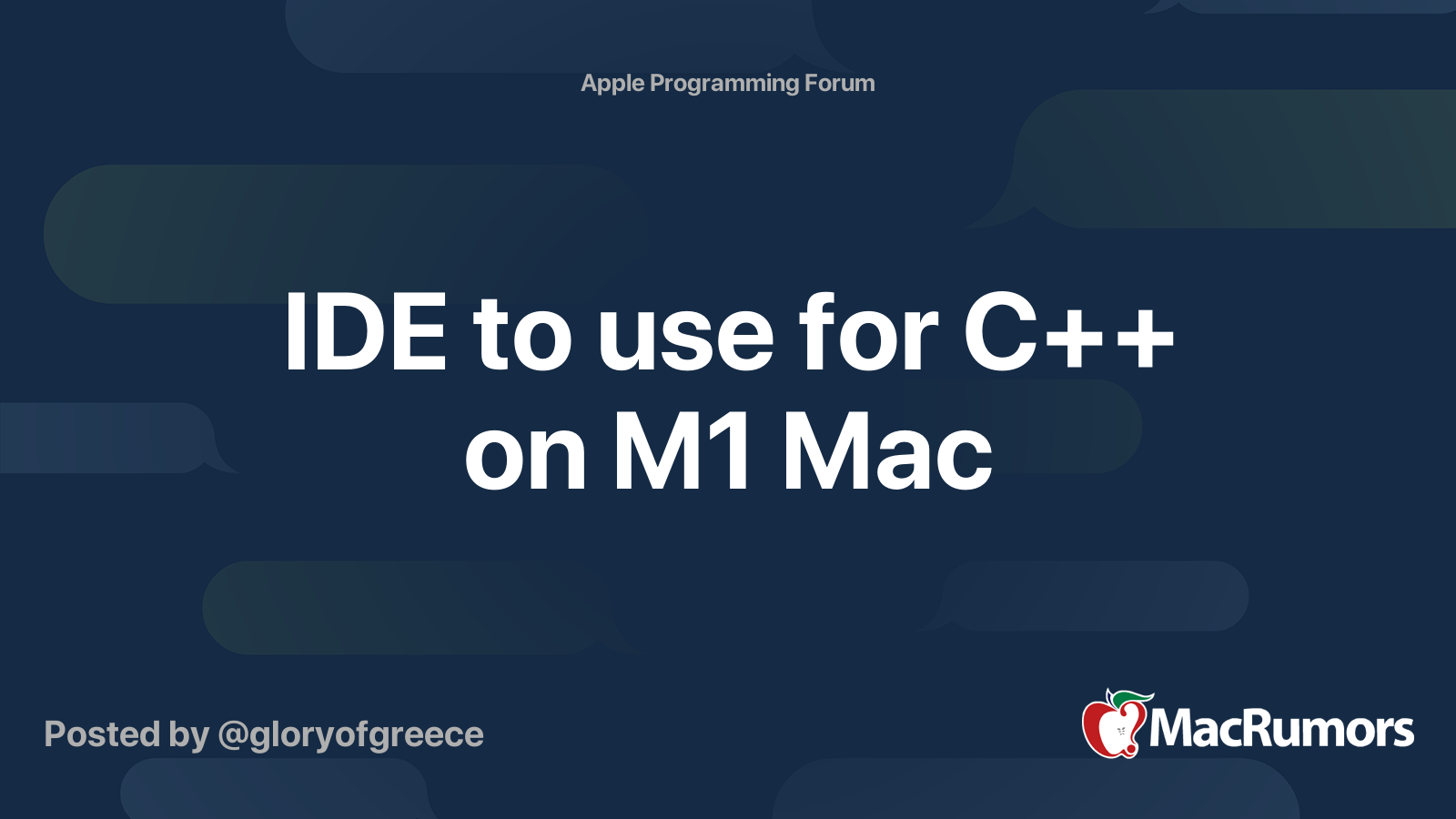 Ide To Use For C On M1 Mac Macrumors Forums