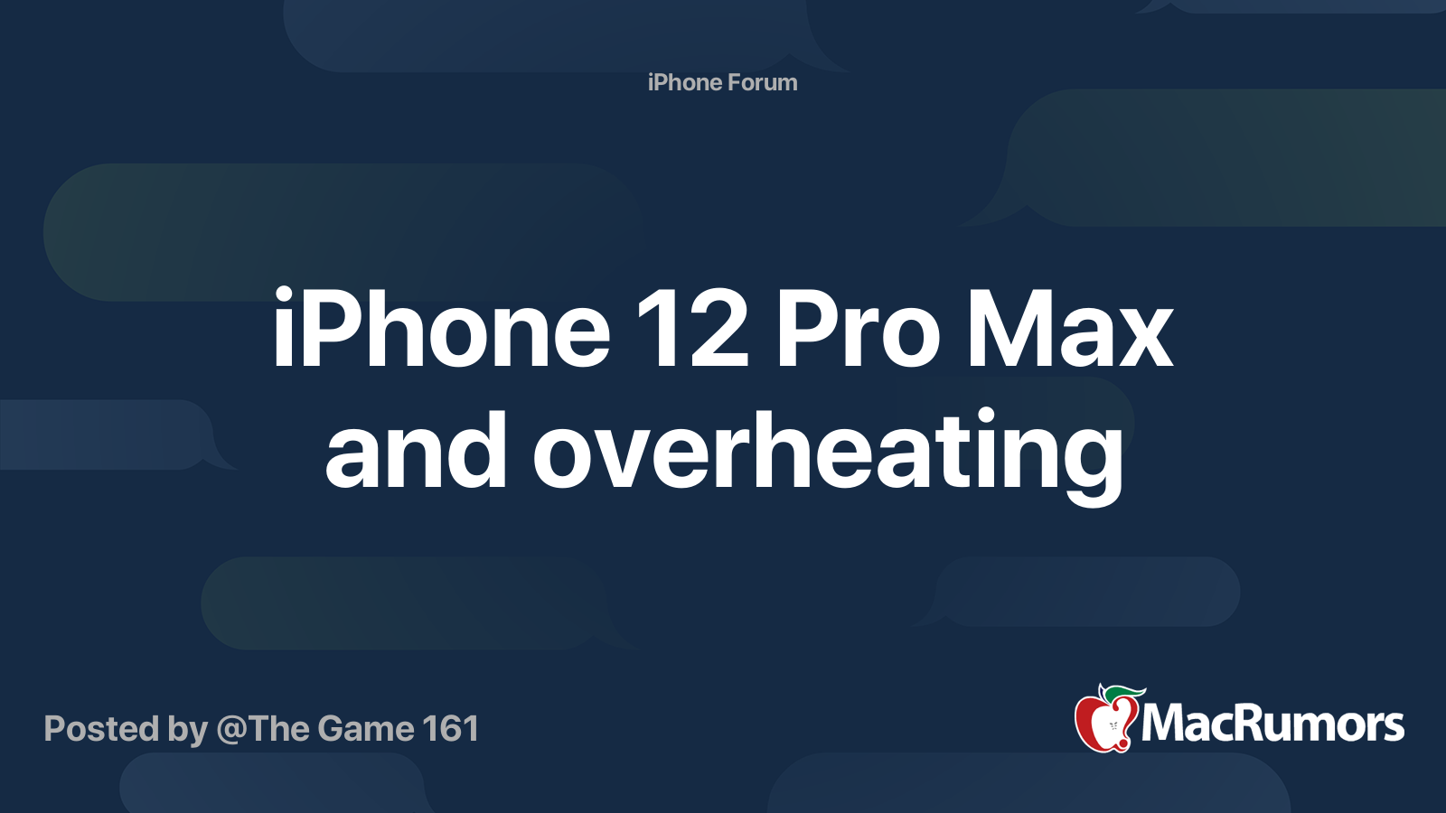 iPhone 12 Pro Max and overheating | MacRumors Forums