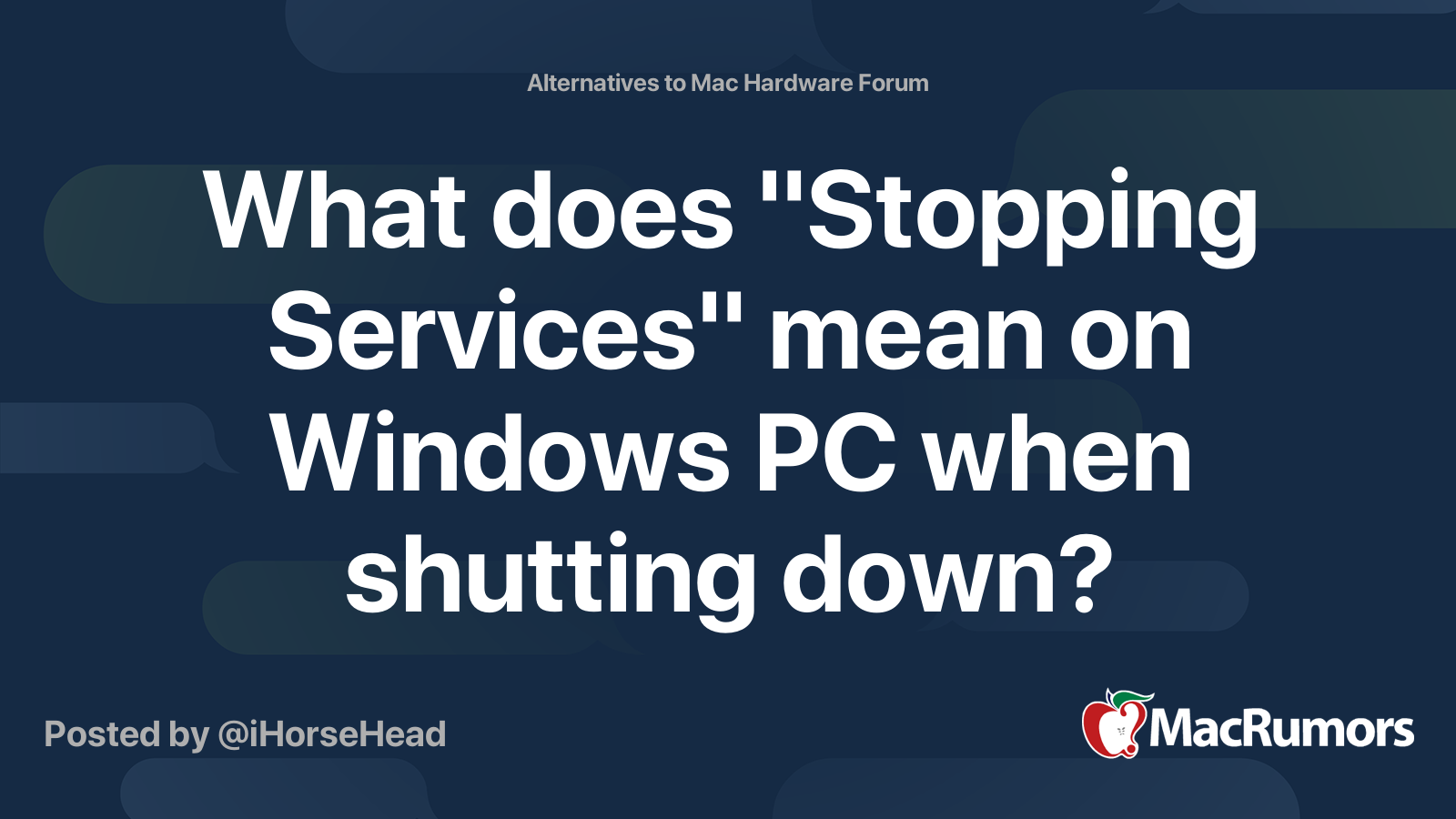 What does "Stopping Services" mean on Windows PC when shutting down