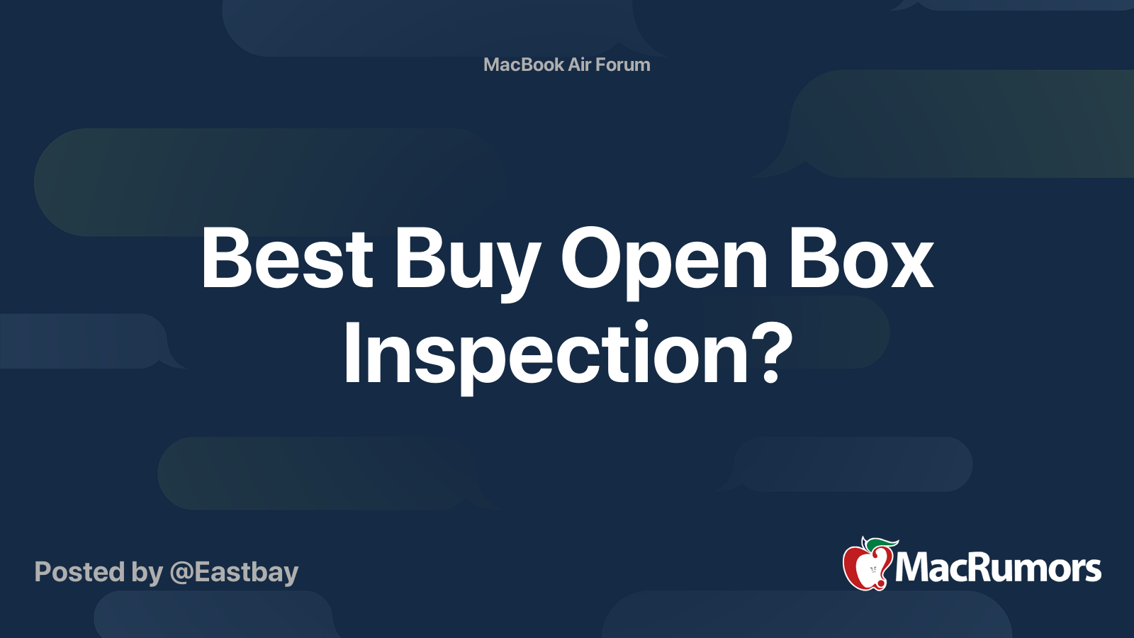 Best Buy Open Box Inspection?