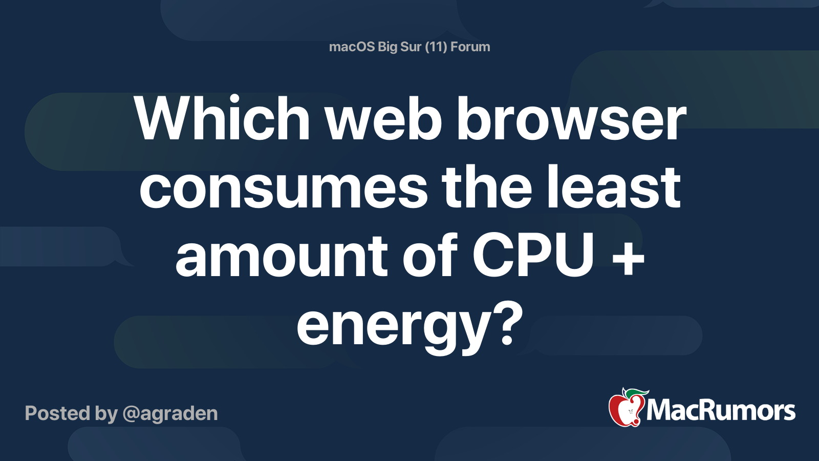 Which web browser consumes the least amount of CPU + energy