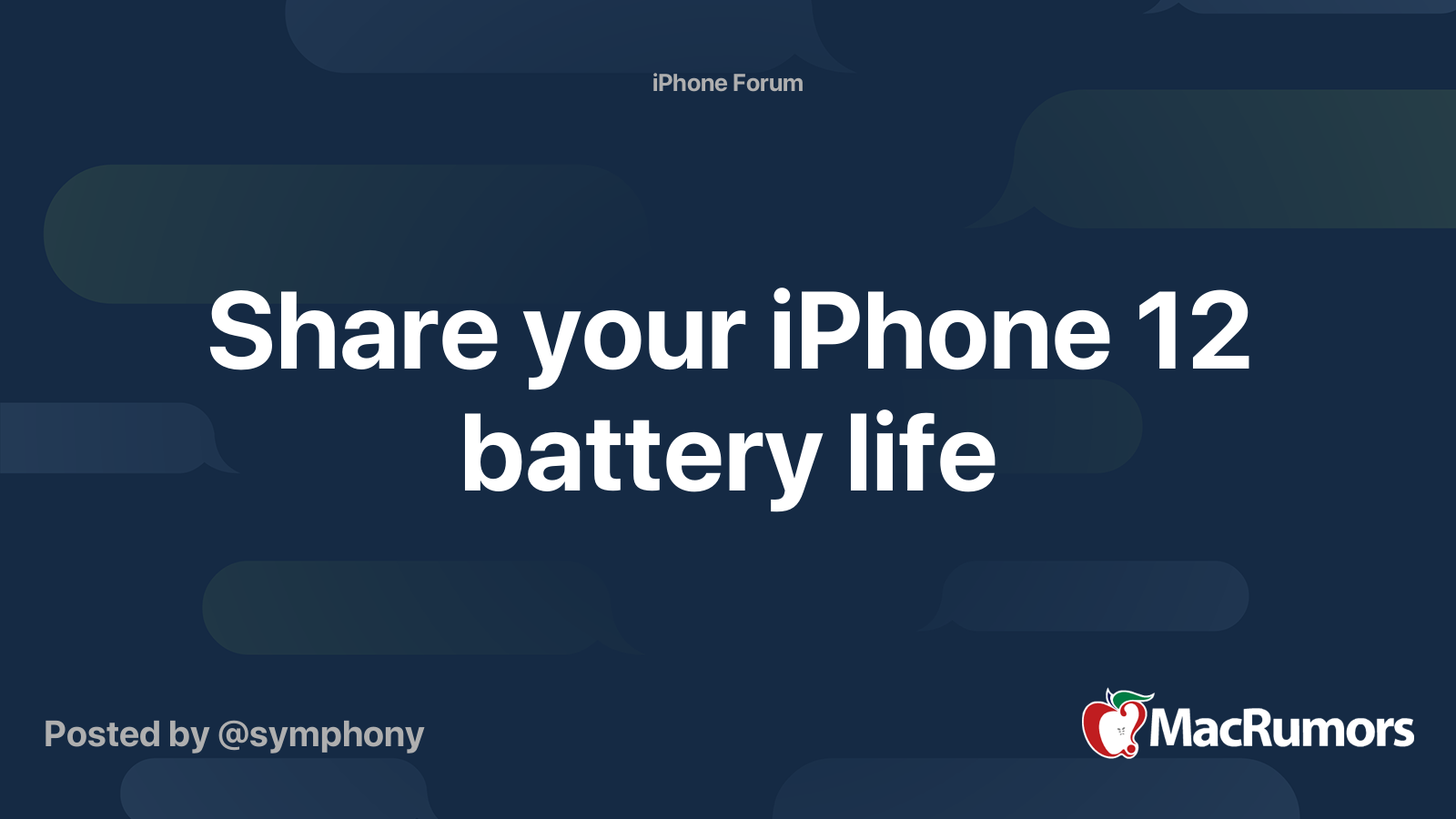 Share your iPhone 12 battery life | MacRumors Forums