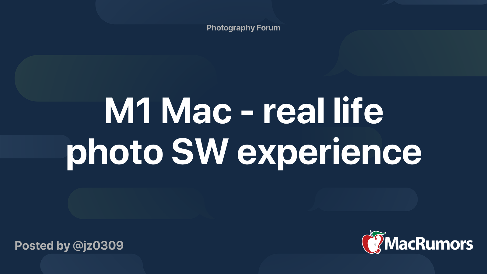 M1 Mac - real life photo SW experience | MacRumors Forums