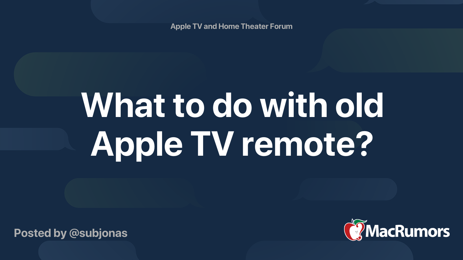 what-to-do-with-old-apple-tv-remote-macrumors-forums