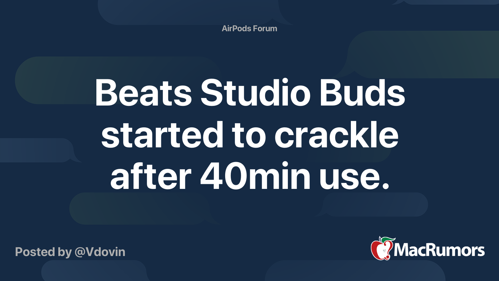 Beats 2025 crackling sound