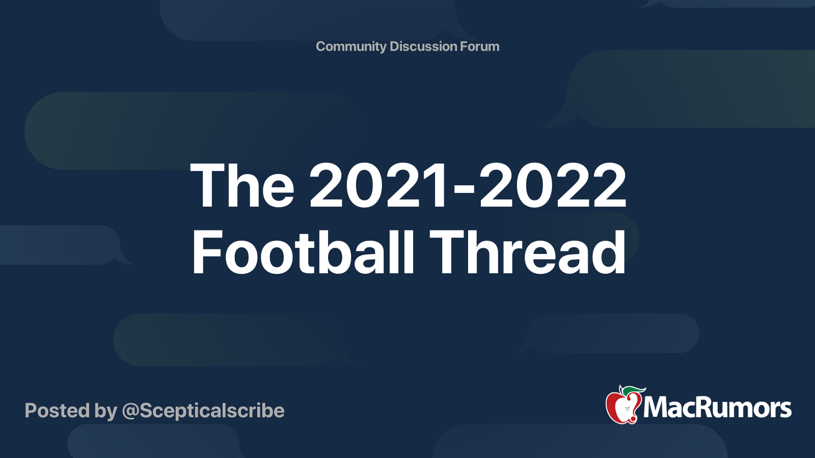 The 2021-2022 Football Thread | MacRumors Forums