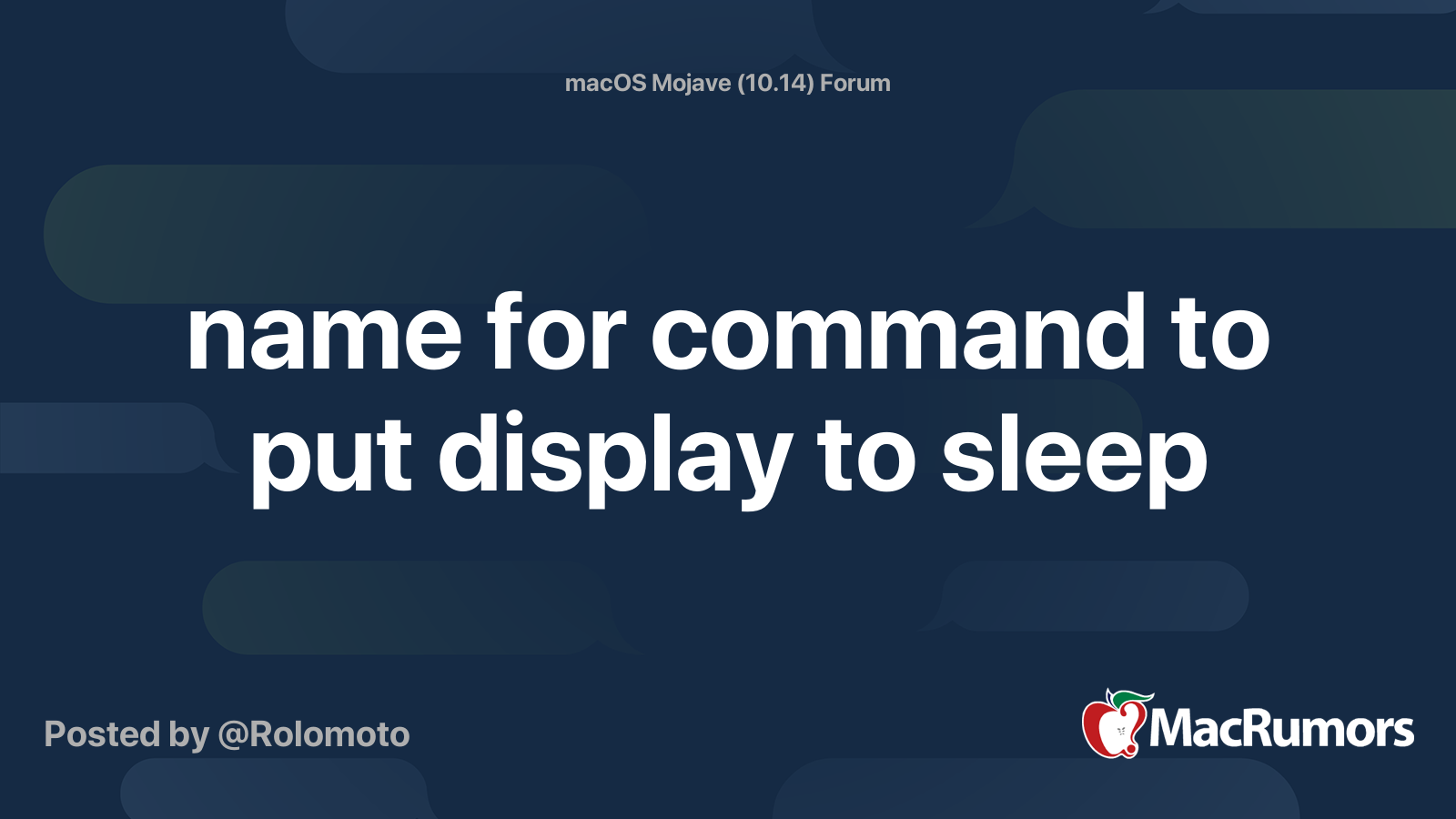 name-for-command-to-put-display-to-sleep-macrumors-forums