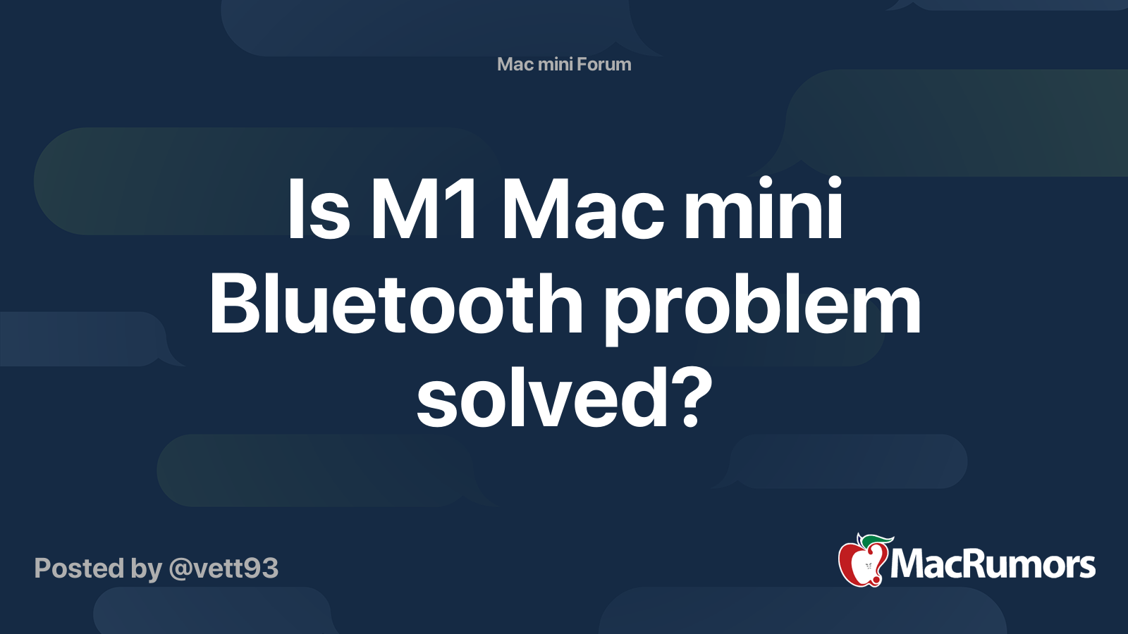 Is M1 Mac mini Bluetooth problem solved? | MacRumors Forums