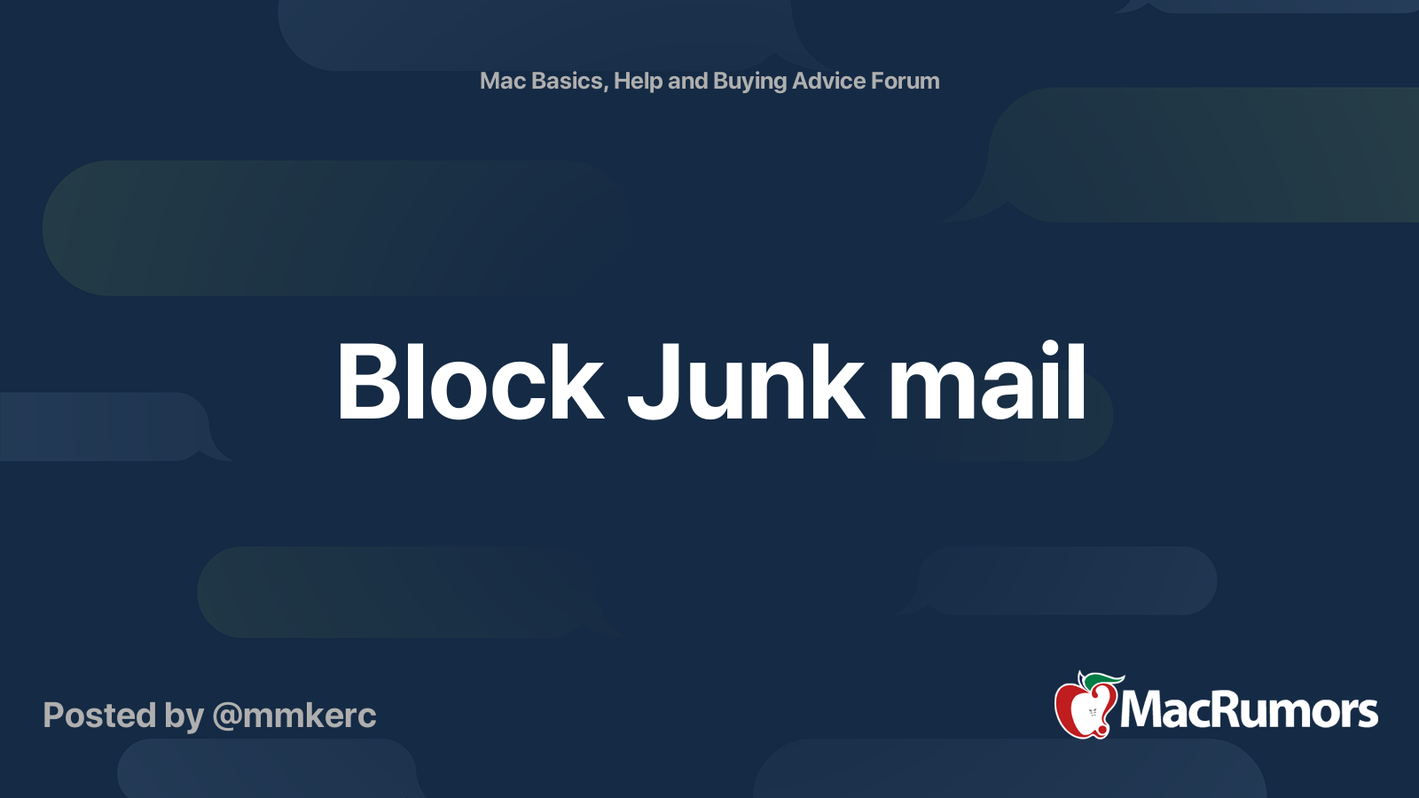 how do i permanently block junk mail on my mac