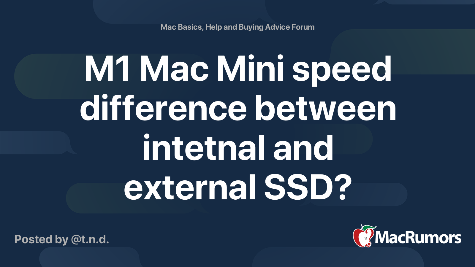 M1 Mac Mini speed difference between intetnal and external SSD ...