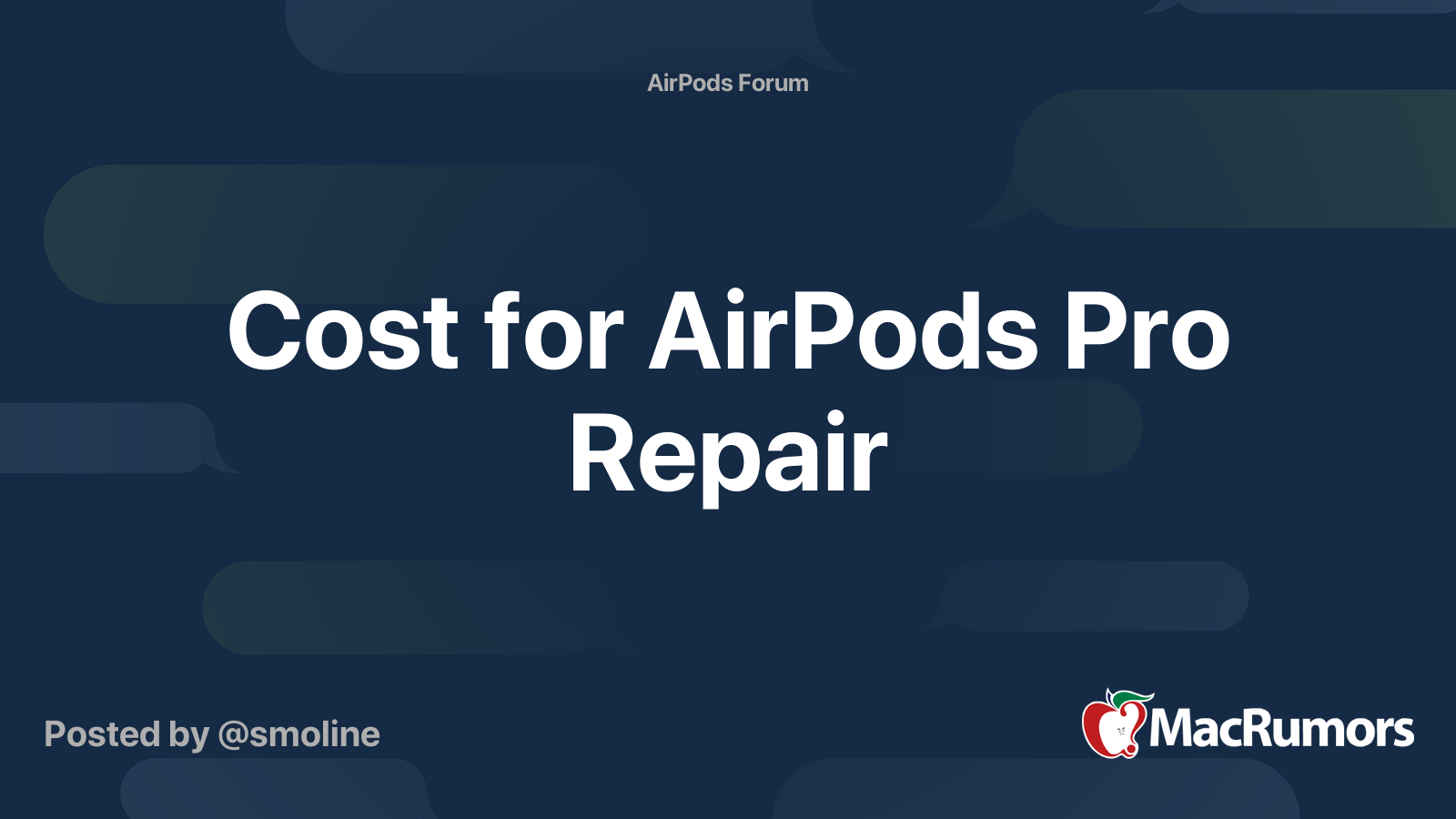 Cost for AirPods Pro Repair MacRumors Forums