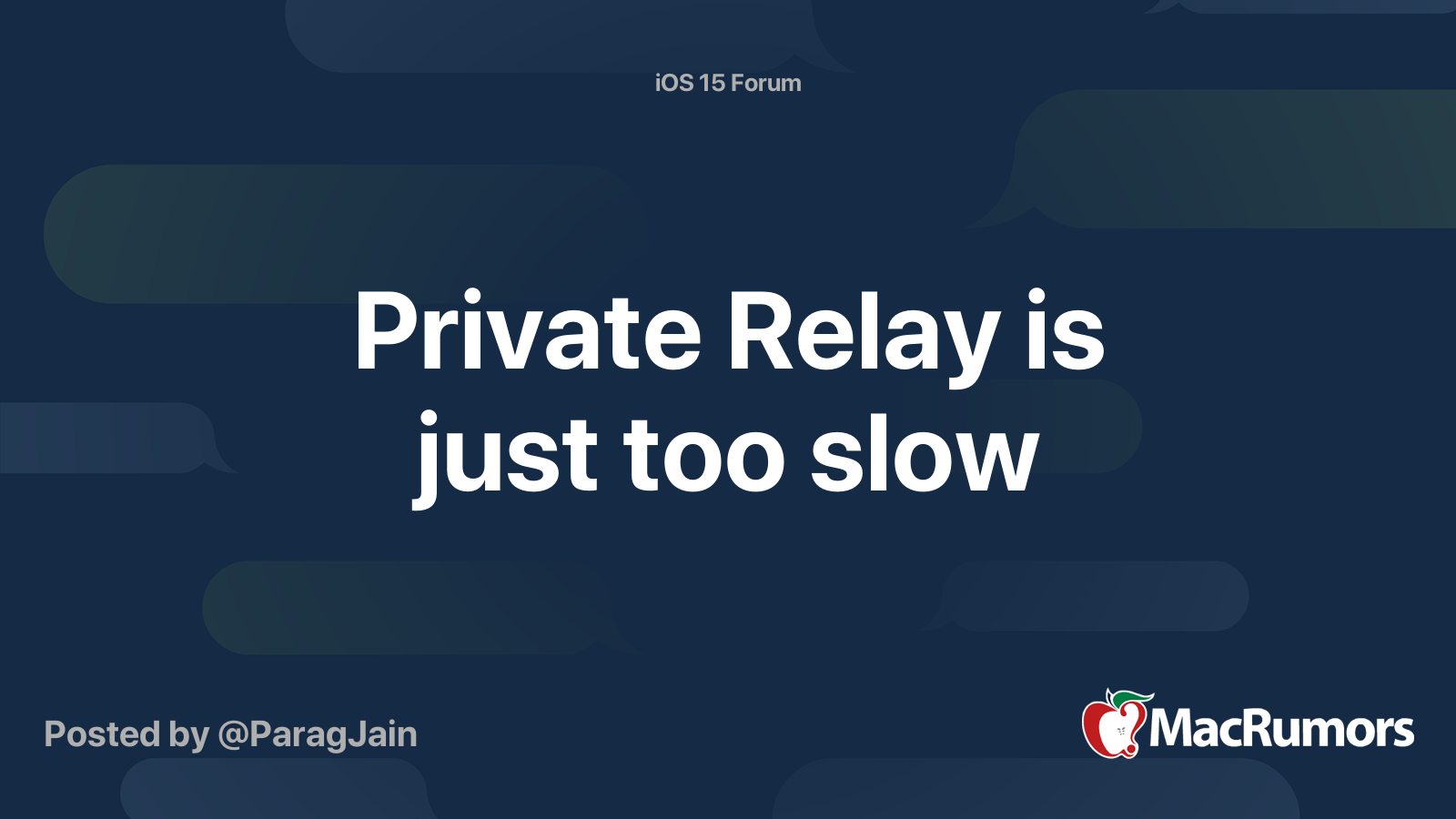 Why is Apple Private Relay so slow?