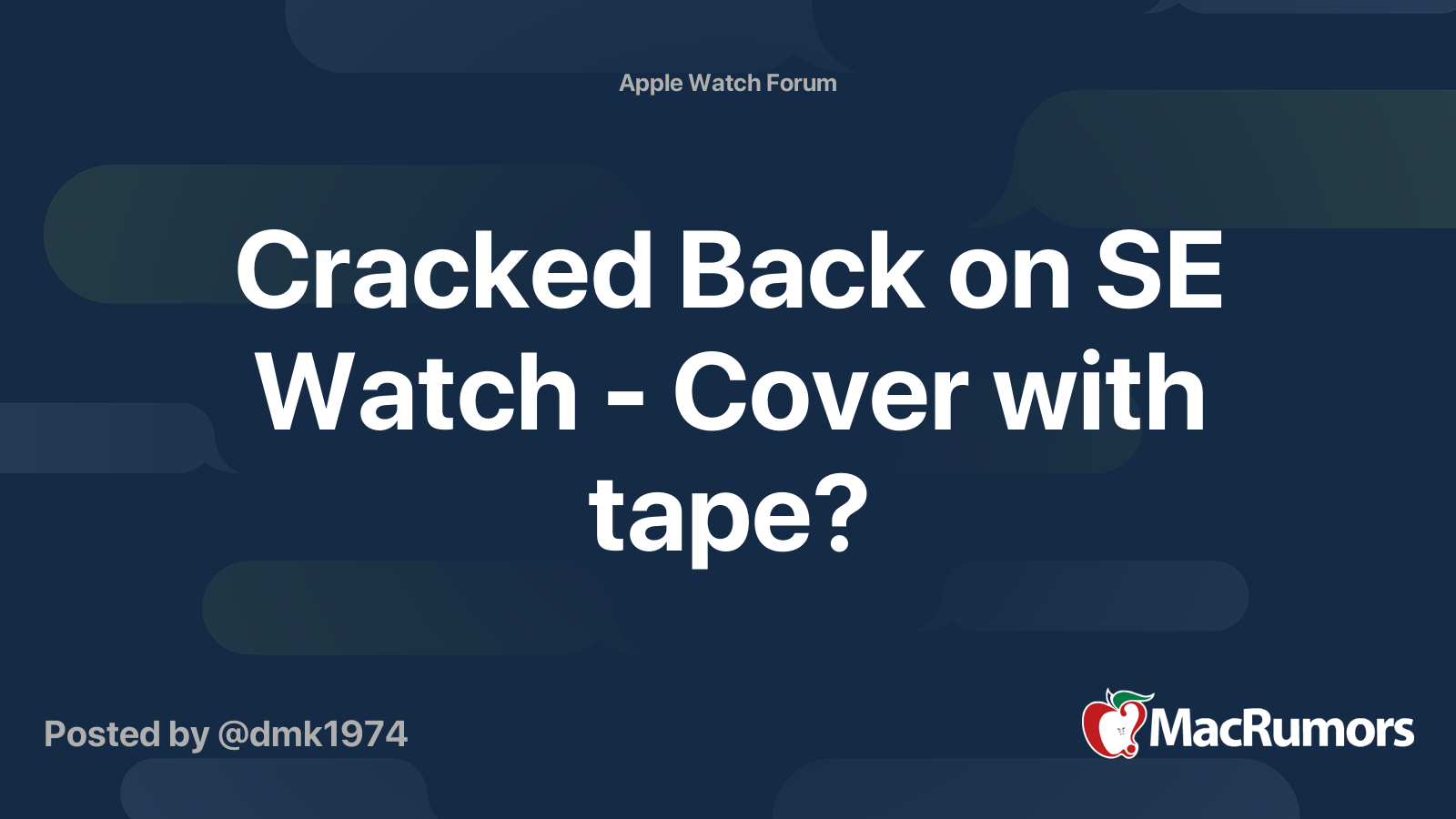 Cracked back best sale of apple watch