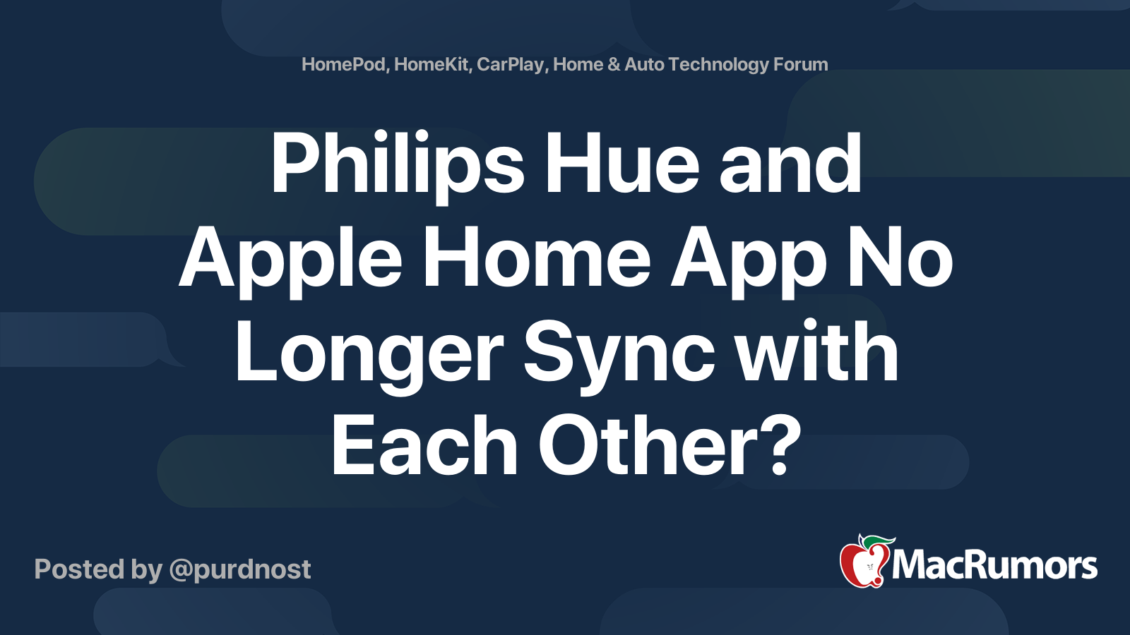 Philips Hue and Apple Home App No Longer Sync with Each Other?