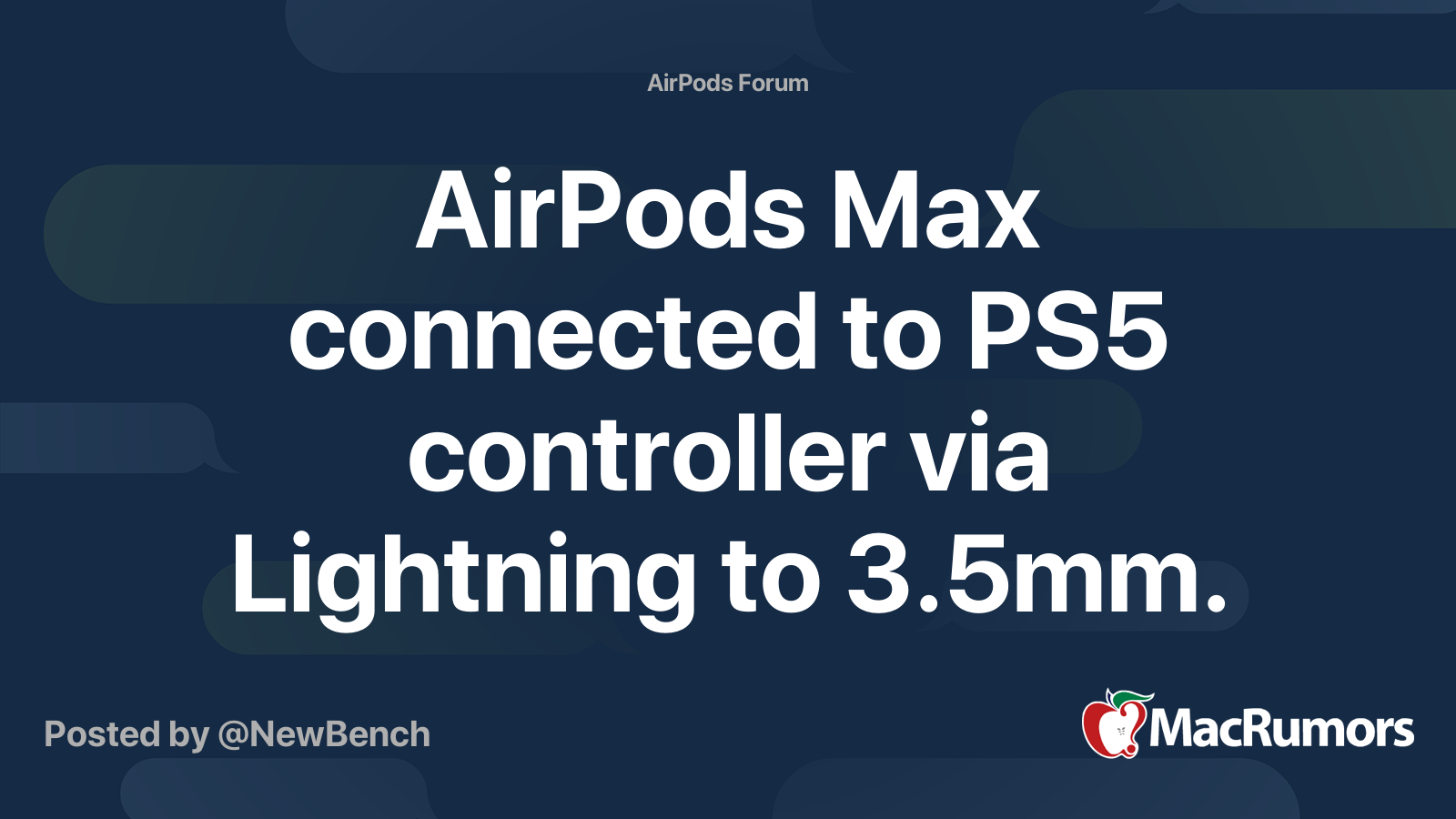 AirPods Max connected to PS5 controller via Lightning to 3.5mm. No