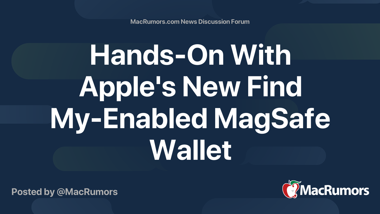 Hands-On With Apple's New Find My-Enabled MagSafe Wallet - MacRumors