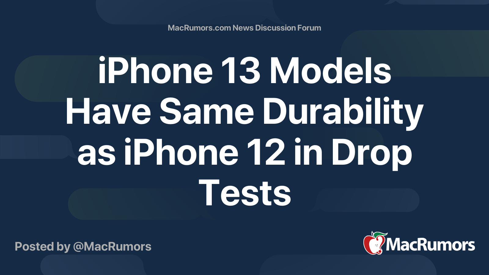 Drop tests show iPhone 13 is just as durable as iPhone 12