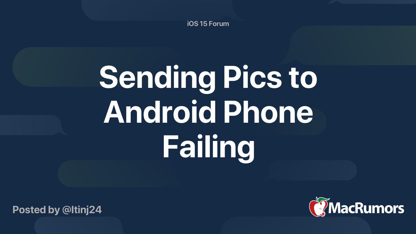Sending Pics To Android Phone Failing MacRumors Forums