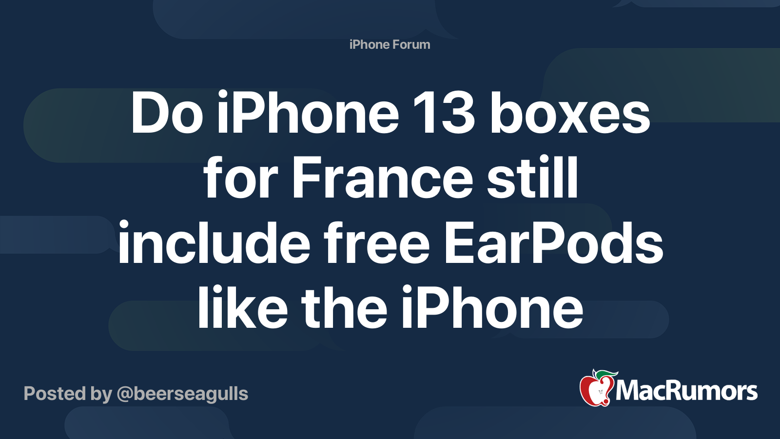 Apple Customers in France Still Get EarPods in the Box With Every New  iPhone - MacRumors