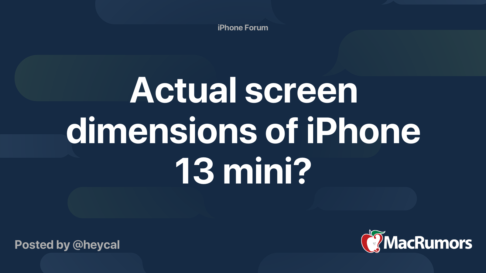 iPhone 13 Screen Sizes