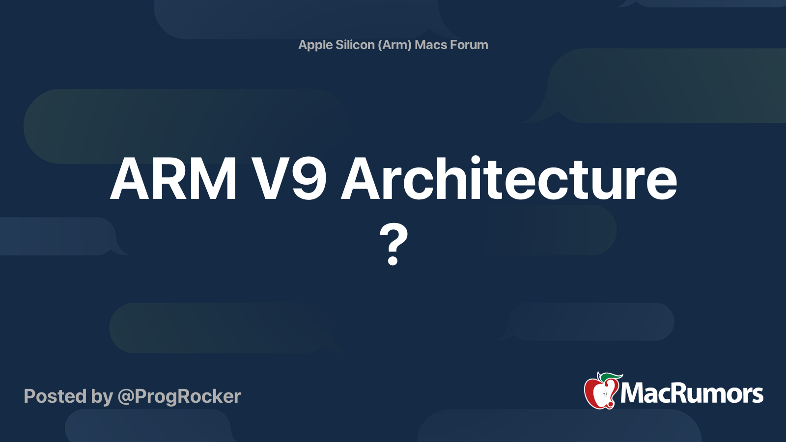 ARM V9 Architecture ? MacRumors Forums