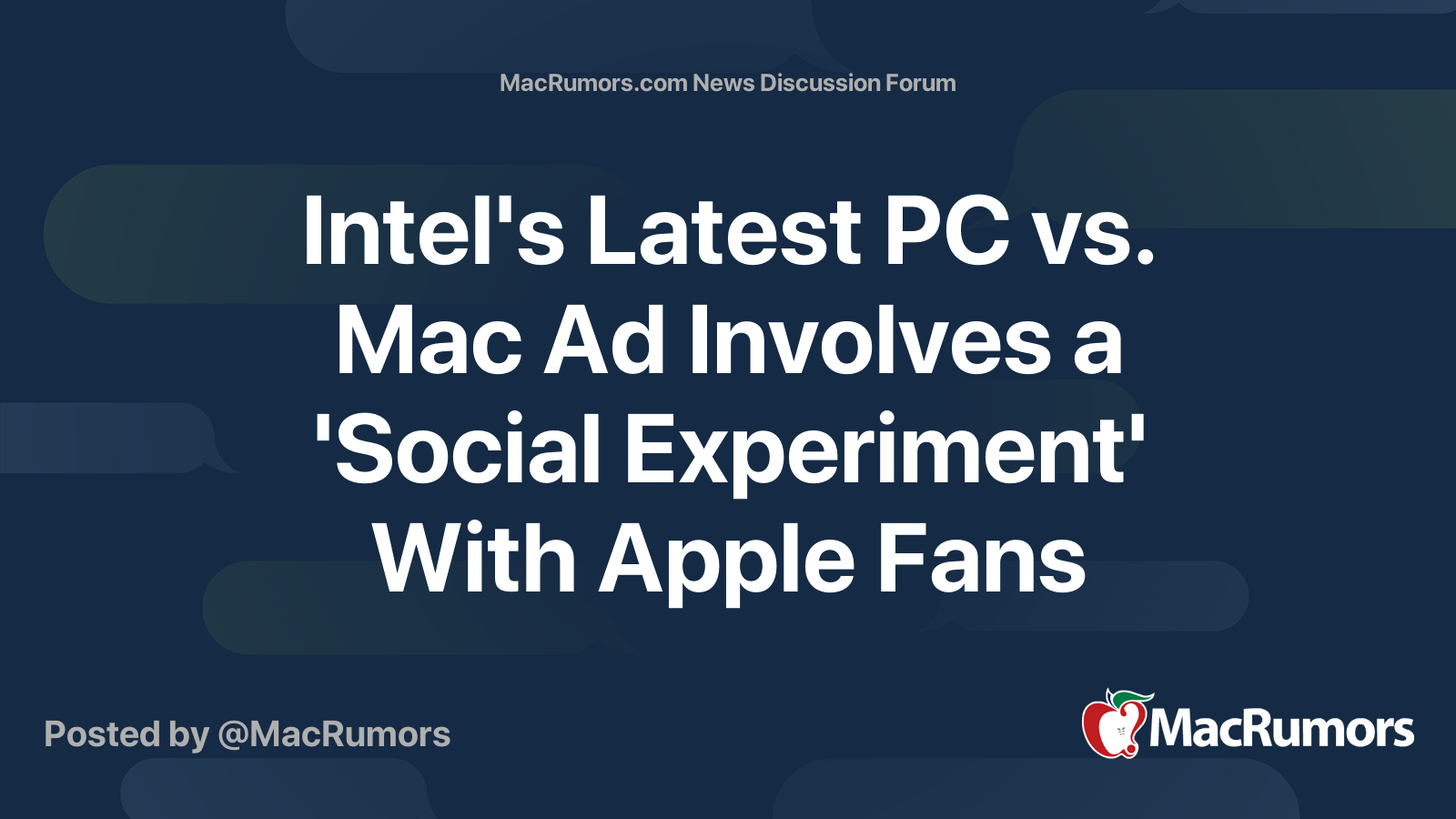 Intel's Latest PC vs. Mac Ad Involves a 'Social Experiment' With Apple ...