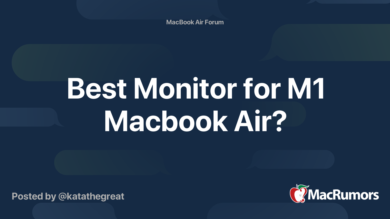 Best Monitor for M1 Macbook Air? MacRumors Forums