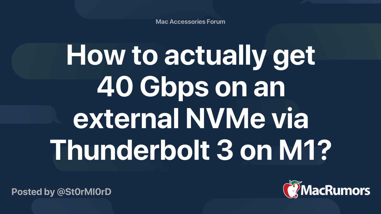How to actually get 40 Gbps on an external NVMe via Thunderbolt 3 