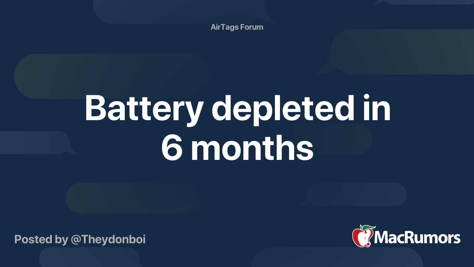 Battery depleted in 6 months MacRumors Forums
