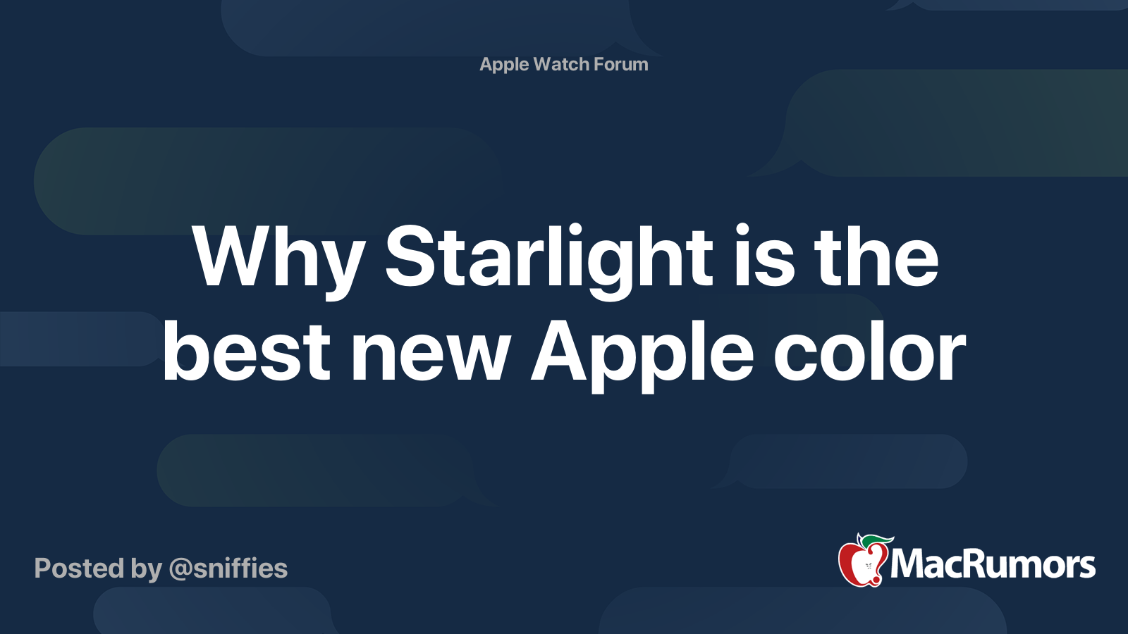 Why Starlight is the best new Apple color | MacRumors Forums