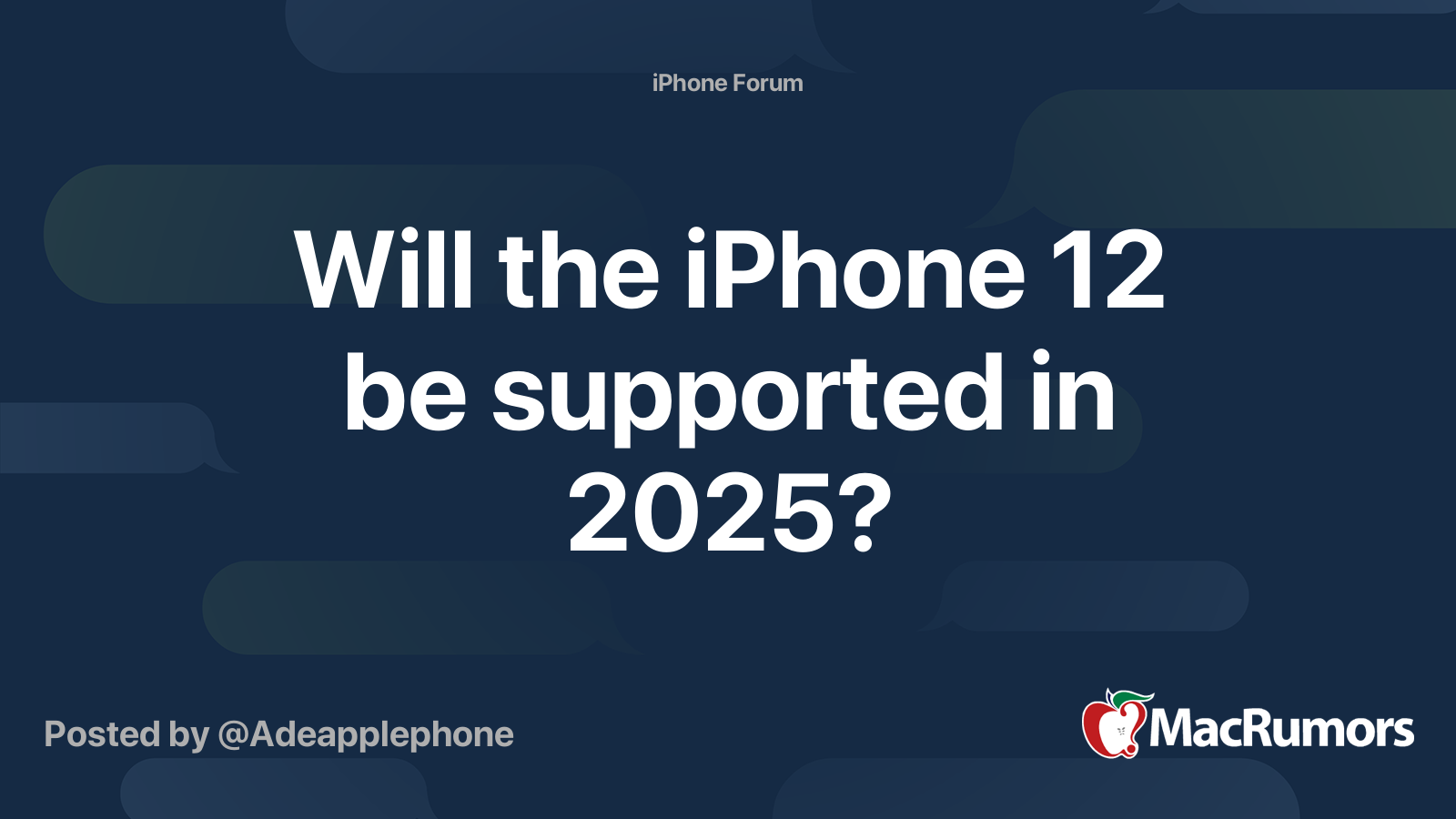 is iphone 12 still supported in 2025