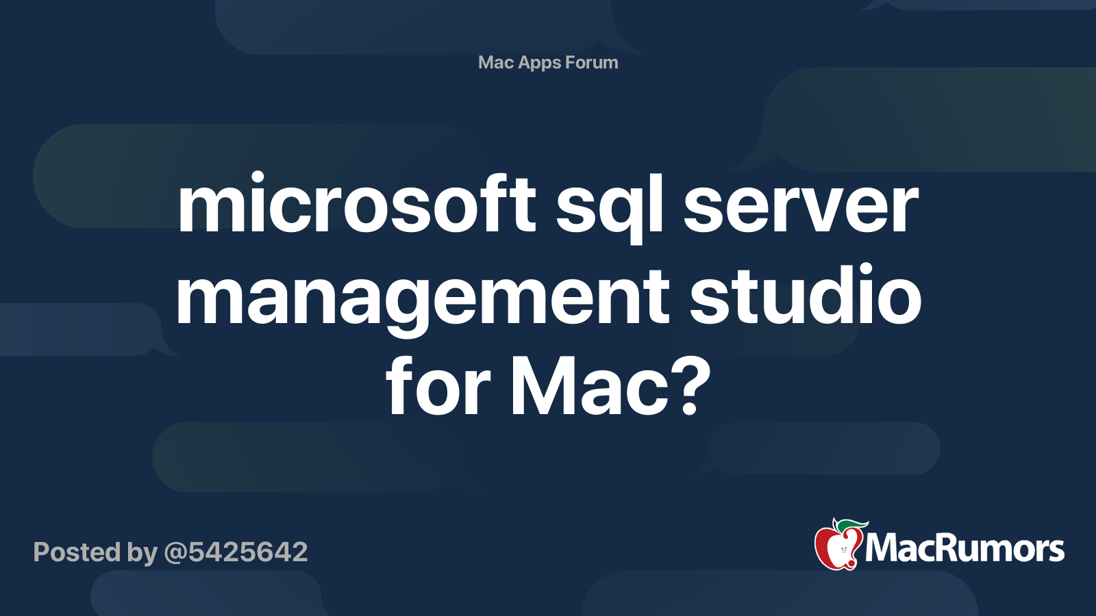 How To Run Sql Server Management Studio On Mac